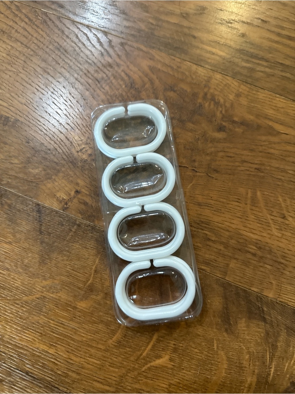 White Plastic Shower Rings - 12